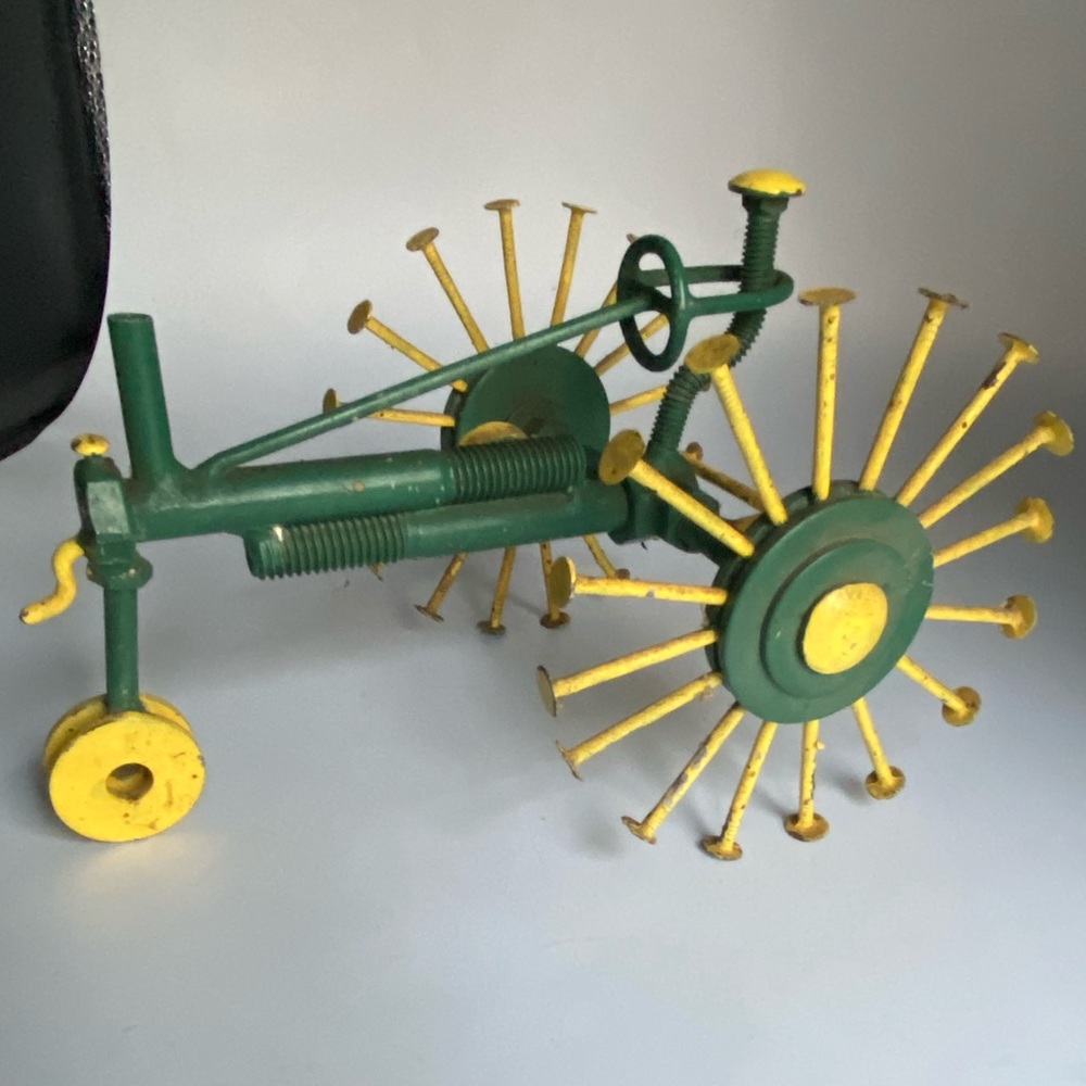 Handmade Tractor Sculpture